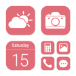 Wow Soft Red Theme - Icon Pack