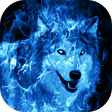 Ikon program: Ice Fire Wolf Wallpaper