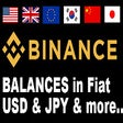 Binance balances in Fiat Currency