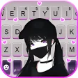 Cool Girl Mask Keyboard Background