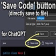 'Save code' button for ChatGPT