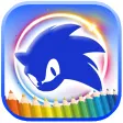 Blue Hedgehogs Coloring.
