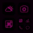 Wow Pink Neon Theme Icon Pack