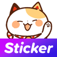 プログラムのアイコン：Emoji Stickers Lucky Cat