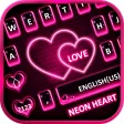 Neon Color Heart Keyboard
