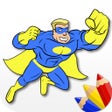 Иконка программы: Superheroes - Coloring Bo…