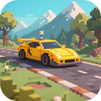 Pixel racer car game icon