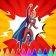 プログラムのアイコン：Superhero Coloring Book P…