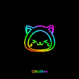 임샤인 네온 고양이 카카오톡 테마 Neon Cat