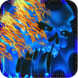プログラムのアイコン：Blue Ghost Skull Fire Liv…