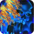 Blue Ghost Skull Fire Live Wallpaper