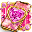 程序图标：Pink gold luxury wallpape…