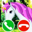 プログラムのアイコン：fake call unicorn game