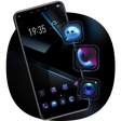 程序图标：Abstract theme Black blue…