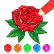 程序图标：Glitter Flowers Coloring …
