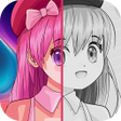 Programın simgesi: Draw Anime Sketch: AR Dra…