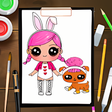 Ikona programu: Doll Drawing and Coloring…