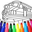Trains coloring pages