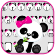 Cute Bowknot Panda Keyboard Th