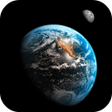 أيقونة البرنامج: Earth and Moon Live Wallp…