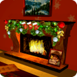 Иконка программы: 3D Christmas Fireplace HD…