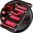 SMS Theme Sphere Red - black icon