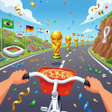 Icon of program: Crazy Pizza Dash-bike rac…