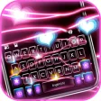 Neon Flash Hearts Keyboard Bac