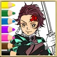 Coloring game for Demon Slayer