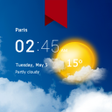أيقونة البرنامج: Transparent clock and wea…