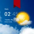 Transparent clock and weather Ad-free