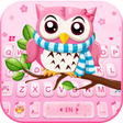 程序图标：Pink Cute Owl Keyboard Th…