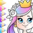 ไอคอนของโปรแกรม: Princess Coloring Book Ki…