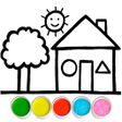 プログラムのアイコン：Glitter House coloring an…