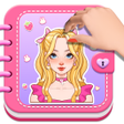 Programın simgesi: Doll diary: dress up doll…