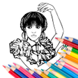 Wednesday Addams Color icon