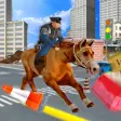 US Police Horse Criminal Chase