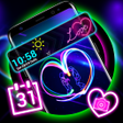 Icon of program: Neon Heart Launcher Theme