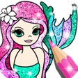 Icon of program: Mermaid Coloring Book Glitter