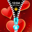 أيقونة البرنامج: Heart zipper screen lock