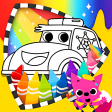 Pinkfong Cars Coloring Book