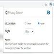 Privacy Screen and Security Blur