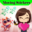Icon of program: Moving Sticker - Cute Ani…