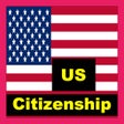 Biểu tượng của chương trình: US Citizenship Test 2024.