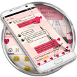 プログラムのアイコン：SMS Messages Paris Pink T…