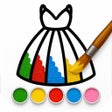 Ikona programu: Glitter Dress Coloring Ga…