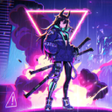 Symbol des Programms: Samurai Anime Girl Neon L…