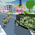 プログラムのアイコン：Blocky Army City Rush Rac…