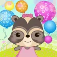 Candy Raccoon: Pop Balloons