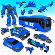 Police Bus Robot Car Games